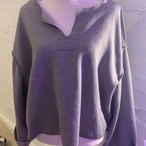 Urban Outcitters flannel crop- Gray- Medium